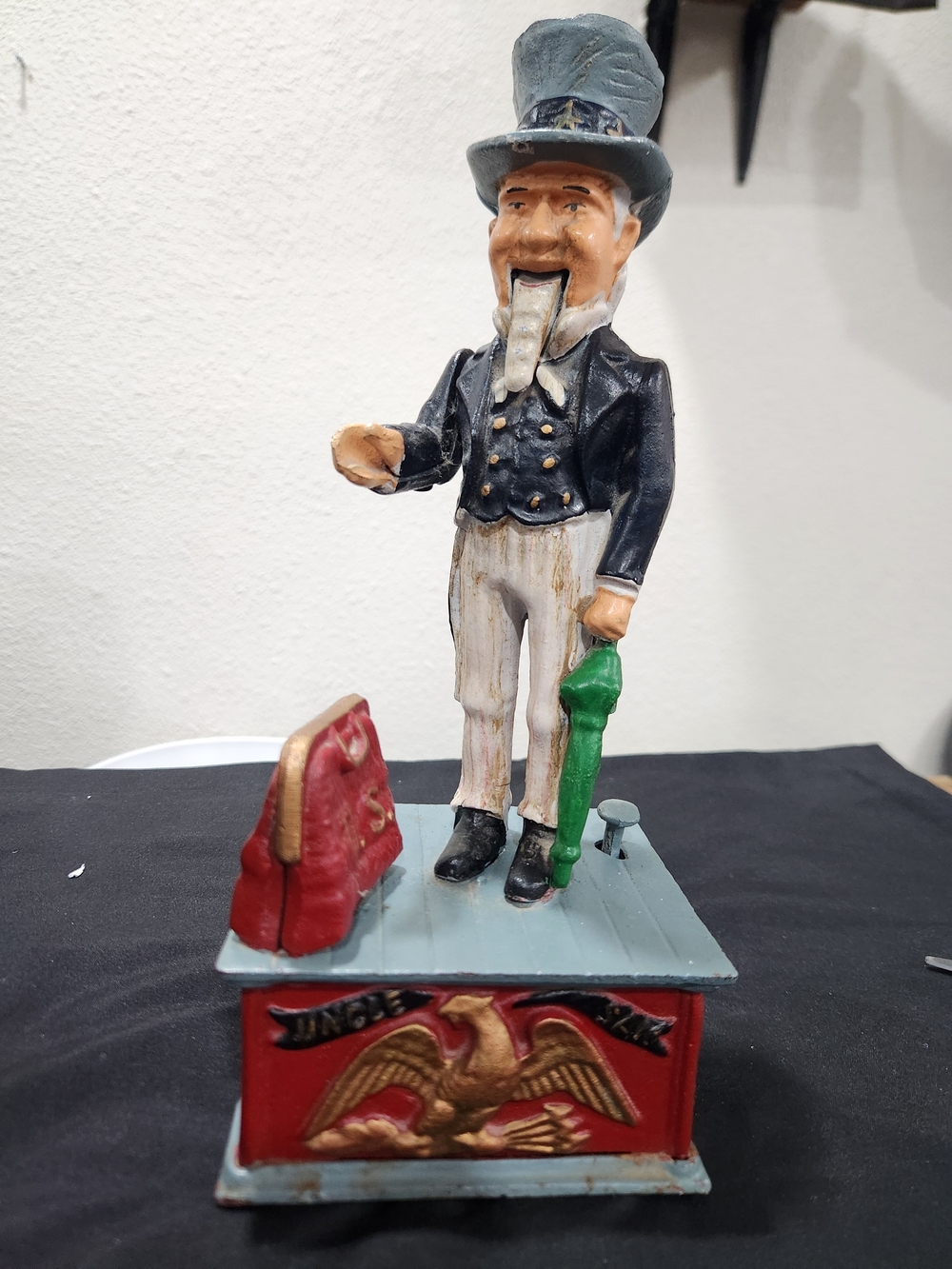 Uncle Sam Figurine Cast Iron Bank